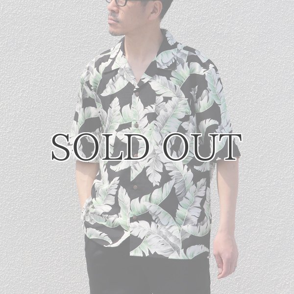 画像3: コットンレーヨン ヴィンテージHAWAII＆LEAVES柄  オープンカラー ハーフスリーブシャツ【MADE IN JAPAN】『日本製』/ Upscape Audience (3)