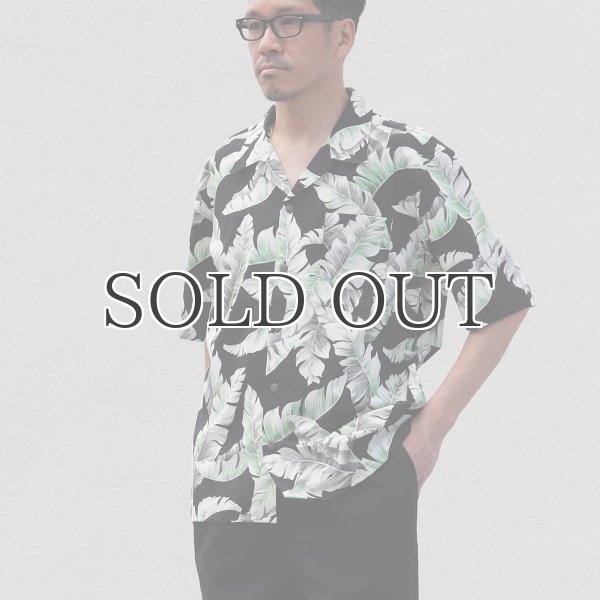 画像8: コットンレーヨン ヴィンテージHAWAII＆LEAVES柄  オープンカラー ハーフスリーブシャツ【MADE IN JAPAN】『日本製』/ Upscape Audience (8)