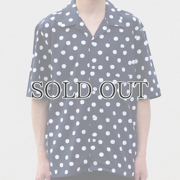 画像13: コットンレーヨン BIG DOT柄  オープンカラー ハーフスリーブシャツ【MADE IN JAPAN】『日本製』/ Upscape Audience (13)