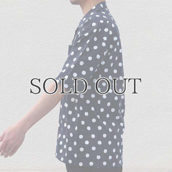 画像15: コットンレーヨン BIG DOT柄  オープンカラー ハーフスリーブシャツ【MADE IN JAPAN】『日本製』/ Upscape Audience (15)