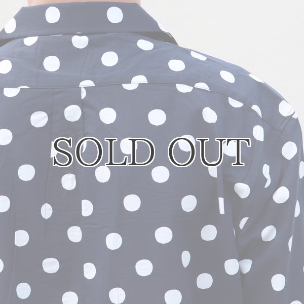 画像19: コットンレーヨン BIG DOT柄  オープンカラー ハーフスリーブシャツ【MADE IN JAPAN】『日本製』/ Upscape Audience (19)