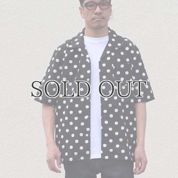 画像9: コットンレーヨン BIG DOT柄  オープンカラー ハーフスリーブシャツ【MADE IN JAPAN】『日本製』/ Upscape Audience (9)