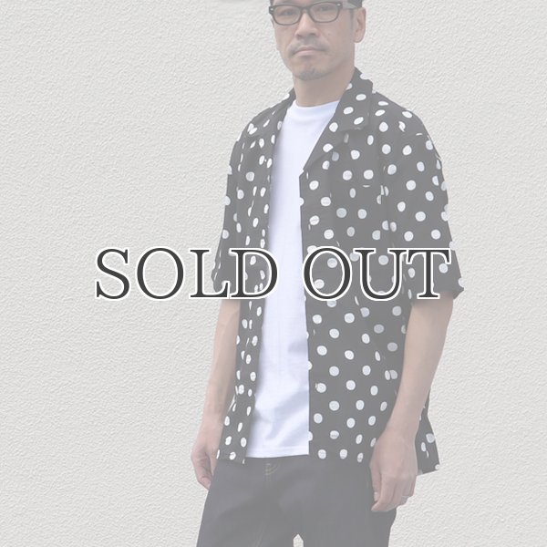 画像10: コットンレーヨン BIG DOT柄  オープンカラー ハーフスリーブシャツ【MADE IN JAPAN】『日本製』/ Upscape Audience (10)
