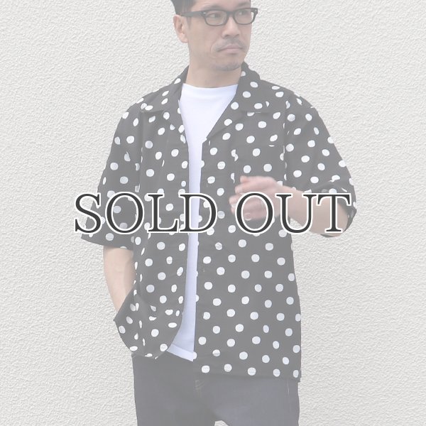 画像11: コットンレーヨン BIG DOT柄  オープンカラー ハーフスリーブシャツ【MADE IN JAPAN】『日本製』/ Upscape Audience (11)