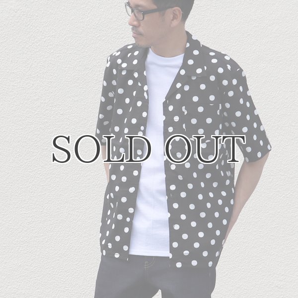 画像12: コットンレーヨン BIG DOT柄  オープンカラー ハーフスリーブシャツ【MADE IN JAPAN】『日本製』/ Upscape Audience (12)