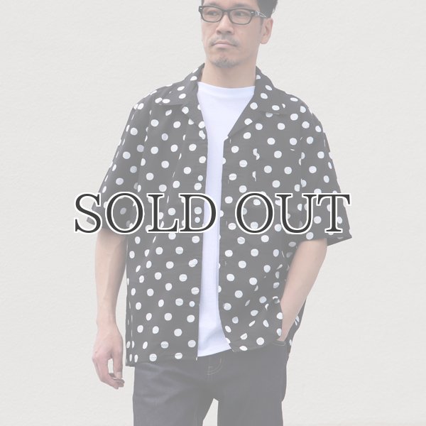 画像4: コットンレーヨン BIG DOT柄  オープンカラー ハーフスリーブシャツ【MADE IN JAPAN】『日本製』/ Upscape Audience (4)