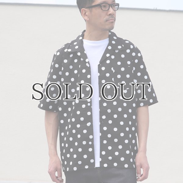 画像6: コットンレーヨン BIG DOT柄  オープンカラー ハーフスリーブシャツ【MADE IN JAPAN】『日本製』/ Upscape Audience (6)