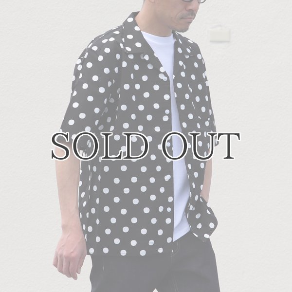 画像7: コットンレーヨン BIG DOT柄  オープンカラー ハーフスリーブシャツ【MADE IN JAPAN】『日本製』/ Upscape Audience (7)