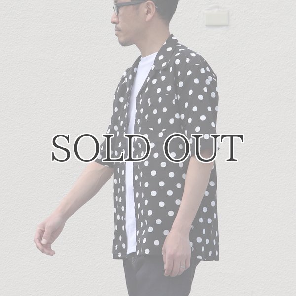 画像8: コットンレーヨン BIG DOT柄  オープンカラー ハーフスリーブシャツ【MADE IN JAPAN】『日本製』/ Upscape Audience (8)