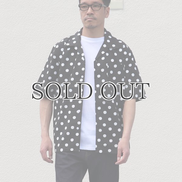 画像9: コットンレーヨン BIG DOT柄  オープンカラー ハーフスリーブシャツ【MADE IN JAPAN】『日本製』/ Upscape Audience (9)