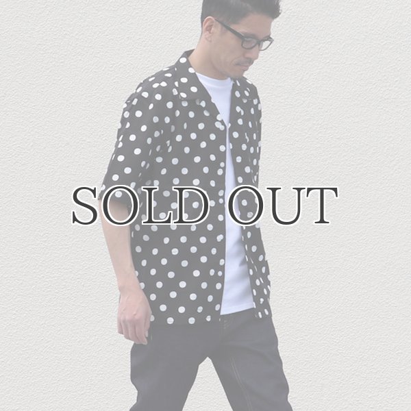 画像10: コットンレーヨン BIG DOT柄  オープンカラー ハーフスリーブシャツ【MADE IN JAPAN】『日本製』/ Upscape Audience (10)