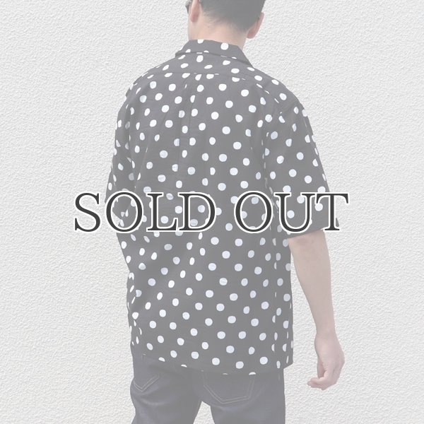 画像11: コットンレーヨン BIG DOT柄  オープンカラー ハーフスリーブシャツ【MADE IN JAPAN】『日本製』/ Upscape Audience (11)