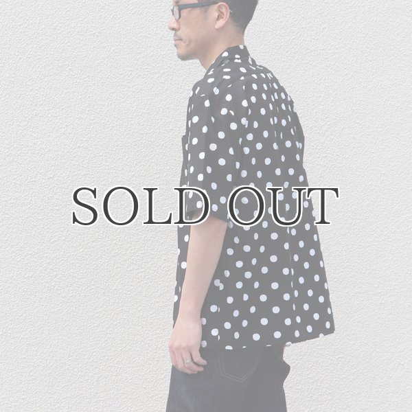 画像12: コットンレーヨン BIG DOT柄  オープンカラー ハーフスリーブシャツ【MADE IN JAPAN】『日本製』/ Upscape Audience (12)
