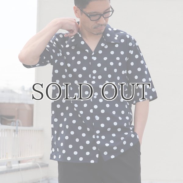画像6: コットンレーヨン BIG DOT柄  オープンカラー ハーフスリーブシャツ【MADE IN JAPAN】『日本製』/ Upscape Audience (6)