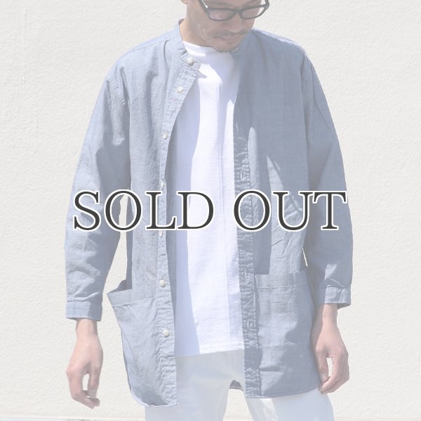 画像3: ミラクルコットンダンガリー  バンドカラーツール ポケシャツ『日本製』Upscape Audience (3)