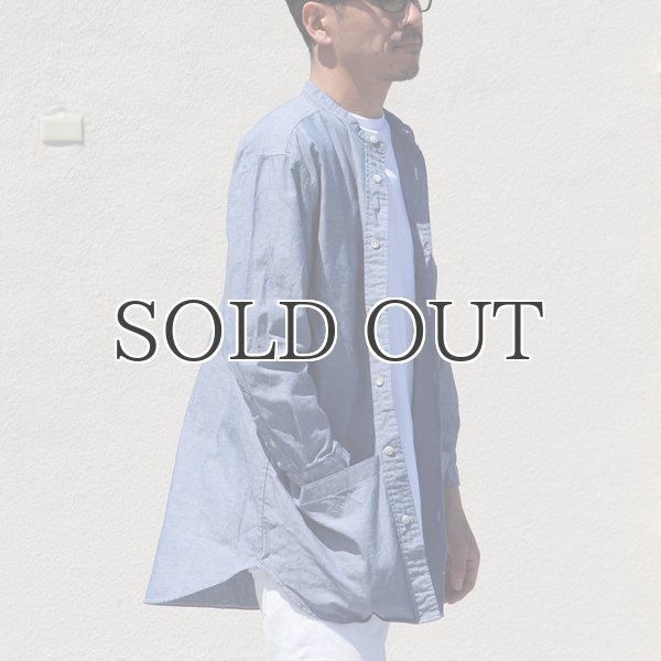 画像5: ミラクルコットンダンガリー  バンドカラーツール ポケシャツ『日本製』Upscape Audience (5)