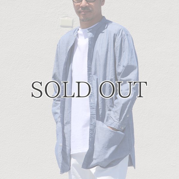 画像6: ミラクルコットンダンガリー  バンドカラーツール ポケシャツ『日本製』Upscape Audience (6)