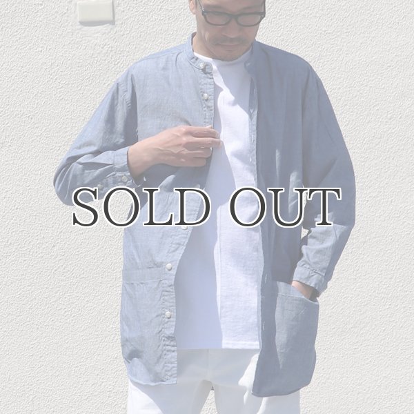 画像8: ミラクルコットンダンガリー  バンドカラーツール ポケシャツ『日本製』Upscape Audience (8)