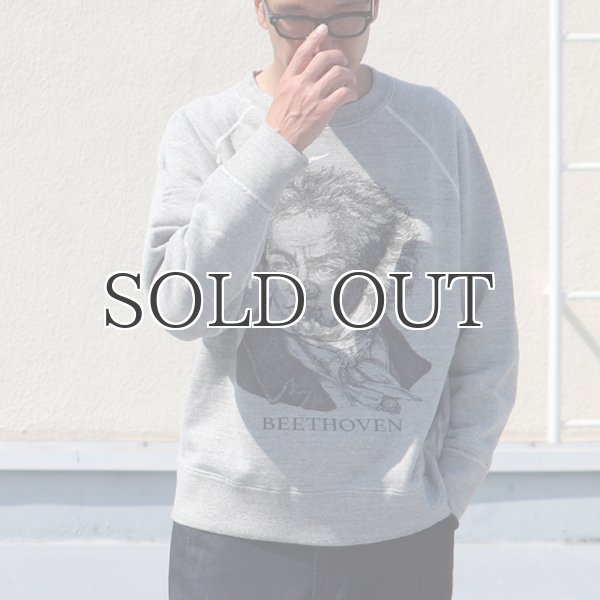 画像4: 19/7吊編裏毛 Beethoven プリント ラグランスウェット【MADE IN TOKYO】『東京製』/ Upscape Audience (4)
