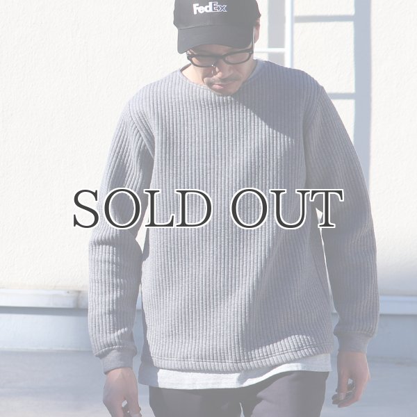 画像3: 「尾州」ストライプキルト クルーネック プルオーバー【MADE IN JAPAN】『日本製』 / Upscape Audience (3)