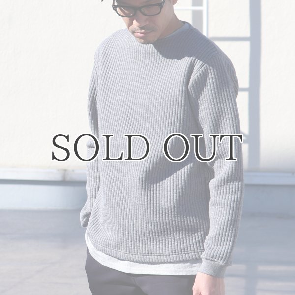 画像4: 「尾州」ストライプキルト クルーネック プルオーバー【MADE IN JAPAN】『日本製』 / Upscape Audience (4)