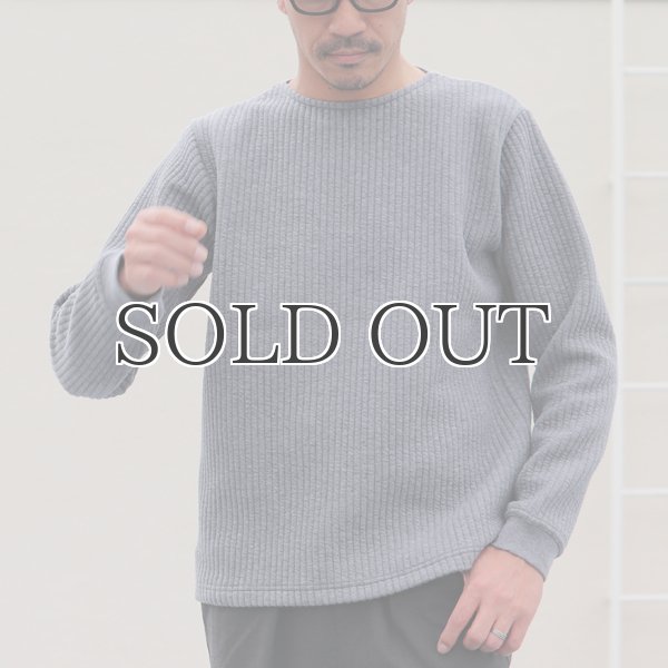 画像7: 「尾州」ストライプキルト クルーネック プルオーバー【MADE IN JAPAN】『日本製』 / Upscape Audience (7)