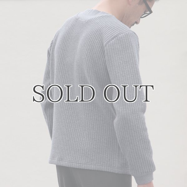 画像9: 「尾州」ストライプキルト クルーネック プルオーバー【MADE IN JAPAN】『日本製』 / Upscape Audience (9)