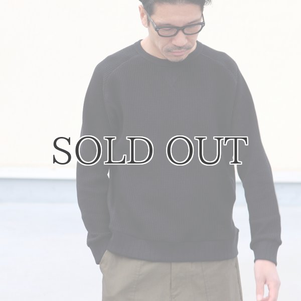 画像8: ビッグワッフル ガゼット クルーネック スウェットライク ニットソー【MADE IN JAPAN】『日本製』 / Upscape Audience (8)