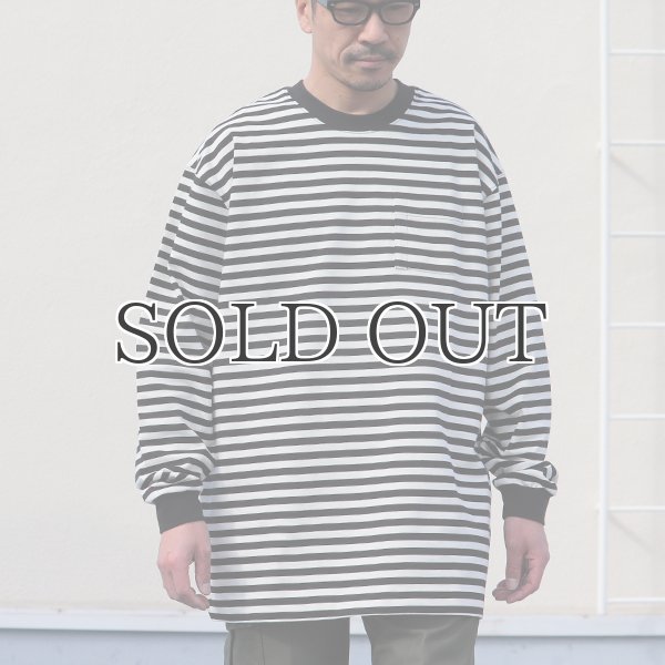 画像2: VORTEX 8オンス(MVS天竺)ロシアンボーダークルーネック 長袖Tee『MADE IN JAPAN』『日本製』 / Upscape Audience (2)