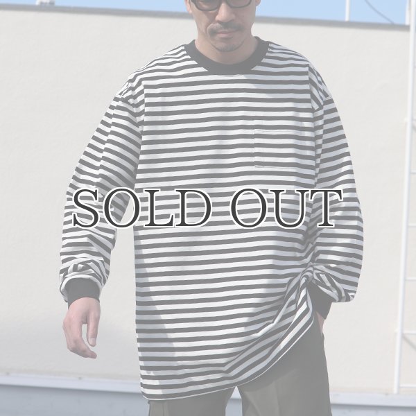 画像3: VORTEX 8オンス(MVS天竺)ロシアンボーダークルーネック 長袖Tee『MADE IN JAPAN』『日本製』 / Upscape Audience (3)