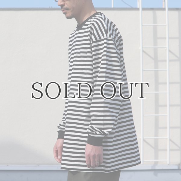 画像5: VORTEX 8オンス(MVS天竺)ロシアンボーダークルーネック 長袖Tee『MADE IN JAPAN』『日本製』 / Upscape Audience (5)