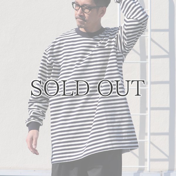 画像10: VORTEX 8オンス(MVS天竺)ロシアンボーダークルーネック 長袖Tee『MADE IN JAPAN』『日本製』 / Upscape Audience (10)