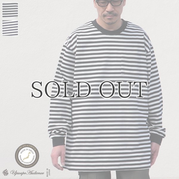 画像1: VORTEX 8オンス(MVS天竺)ロシアンボーダークルーネック 長袖Tee『MADE IN JAPAN』『日本製』 / Upscape Audience (1)