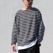 画像6: Basque10オンス（バスク天竺）フレンチボーダー ボートネック BOX Tee【MADE IN JAPAN】『日本製』/ Upscape Audience (6)