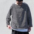 画像16: Basque10オンス（バスク天竺）フレンチボーダー ボートネック BOX Tee【MADE IN JAPAN】『日本製』/ Upscape Audience (16)