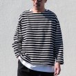 画像7: Basque10オンス（バスク天竺）フレンチボーダー ボートネック BOX Tee【MADE IN JAPAN】『日本製』/ Upscape Audience (7)