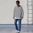 画像6: Basque10オンス（バスク天竺）フレンチボーダー ボートネック BOX Tee【MADE IN JAPAN】『日本製』/ Upscape Audience (6)