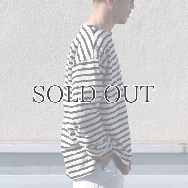 画像12: Basque10オンス（バスク天竺）フレンチボーダー ボートネック BOX Tee【MADE IN JAPAN】『日本製』/ Upscape Audience (12)