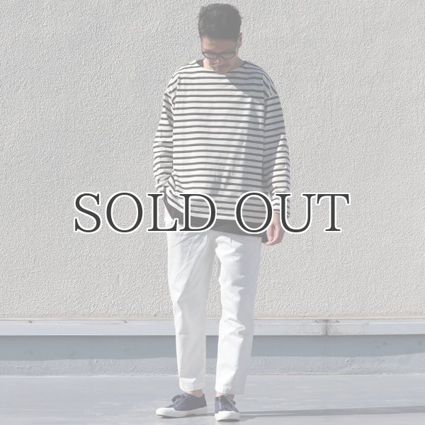 画像14: Basque10オンス（バスク天竺）フレンチボーダー ボートネック BOX Tee【MADE IN JAPAN】『日本製』/ Upscape Audience (14)