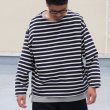 画像2: Basque10オンス（バスク天竺）フレンチボーダー ボートネック BOX Tee【MADE IN JAPAN】『日本製』/ Upscape Audience (2)