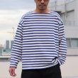 画像5: Basque10オンス（バスク天竺）フレンチボーダー ボートネック BOX Tee【MADE IN JAPAN】『日本製』/ Upscape Audience (5)