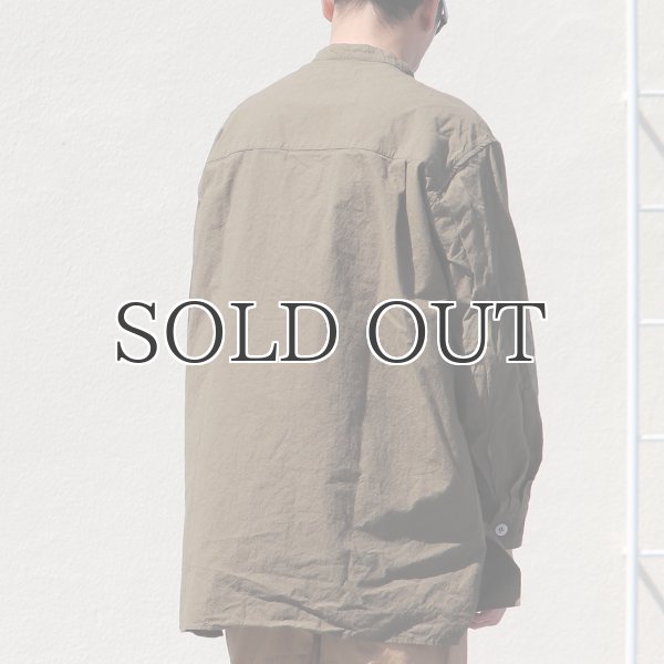 画像12: 馬布ヴィンテージフィニッシュバンドカラースクエアロングシャツ【MADE IN JAPAN】『日本製』/ Upscape Audience (12)