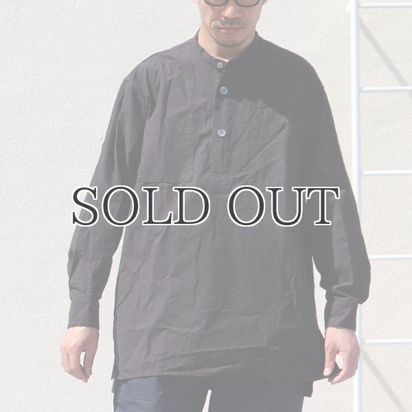 画像14: 馬布ヴィンテージフィニッシュバンドカラースクエアロングシャツ【MADE IN JAPAN】『日本製』/ Upscape Audience (14)