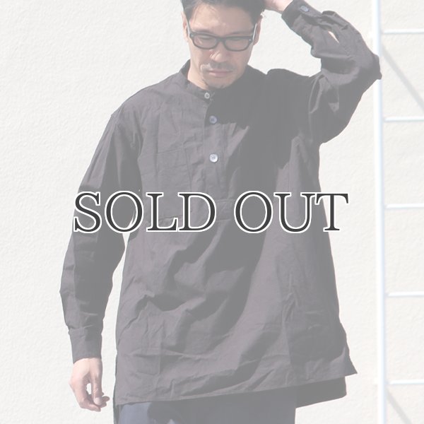 画像15: 馬布ヴィンテージフィニッシュバンドカラースクエアロングシャツ【MADE IN JAPAN】『日本製』/ Upscape Audience (15)