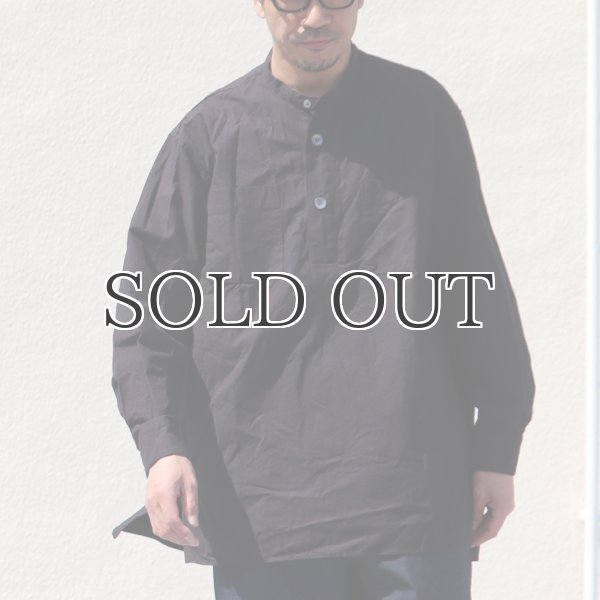 画像16: 馬布ヴィンテージフィニッシュバンドカラースクエアロングシャツ【MADE IN JAPAN】『日本製』/ Upscape Audience (16)