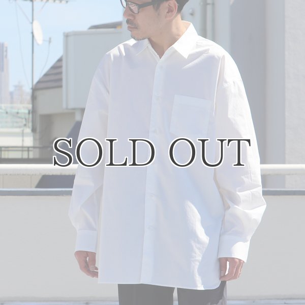 画像3: 70/30クロス ストレッチタイプライターレギュラーカラー L/S ボクシーシャツ【MADE IN JAPAN】『日本製』/ Upscape Audience (3)