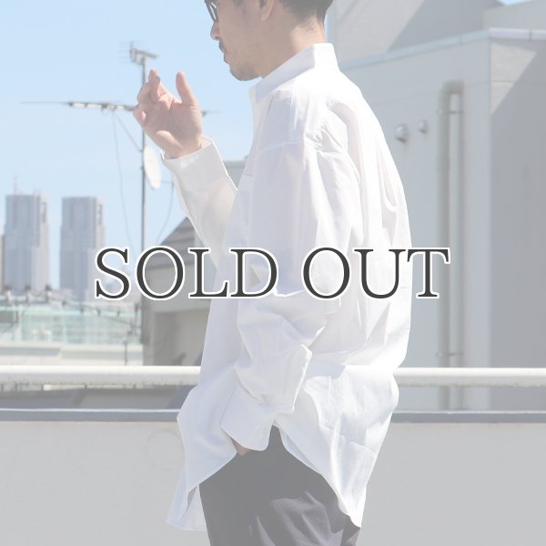 画像4: 70/30クロス ストレッチタイプライターレギュラーカラー L/S ボクシーシャツ【MADE IN JAPAN】『日本製』/ Upscape Audience (4)