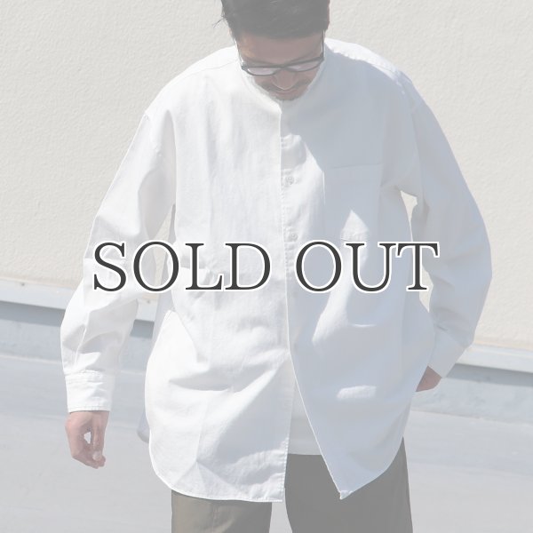 画像6: 6オンス オックスフォード バンドカラー L/S ボクシーシャツ【MADE IN JAPAN】『日本製』/ Upscape Audience (6)