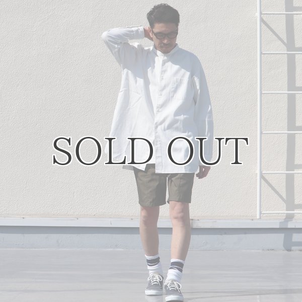 画像8: 6オンス オックスフォード バンドカラー L/S ボクシーシャツ【MADE IN JAPAN】『日本製』/ Upscape Audience (8)