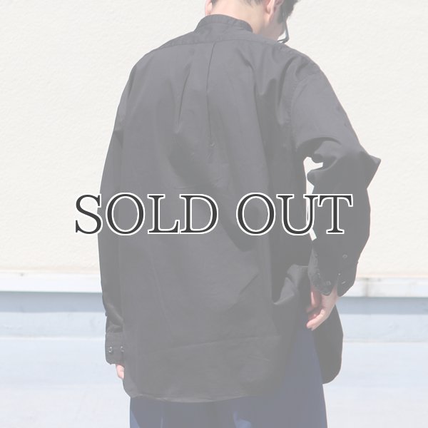 画像9: 遠州織7オンス チノクロス バンドカラー 長袖 ボクシーAライン シャツ【MADE IN JAPAN】『日本製』/ Upscape Audience (9)